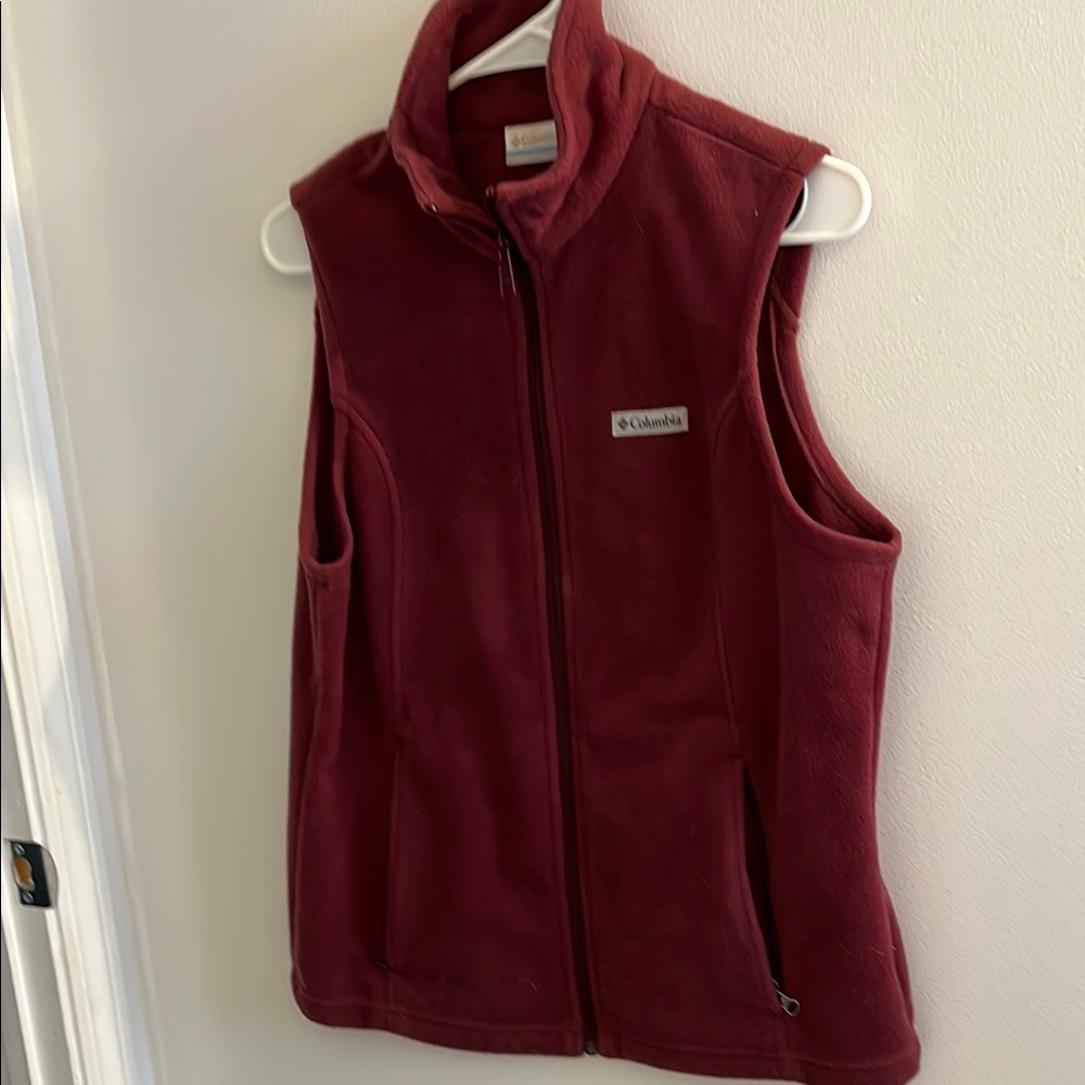Columbia Red Fleece Vest